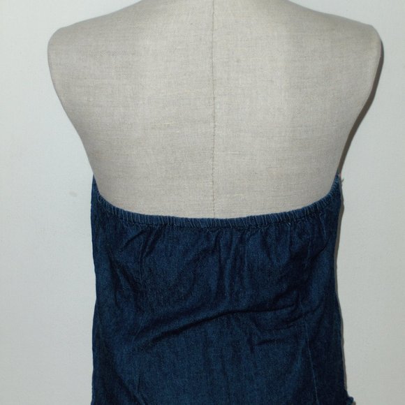 Women's Blue Jean Halter Top Small BOTTOM DOLLAR DROP!!! - Picture 3 of 8